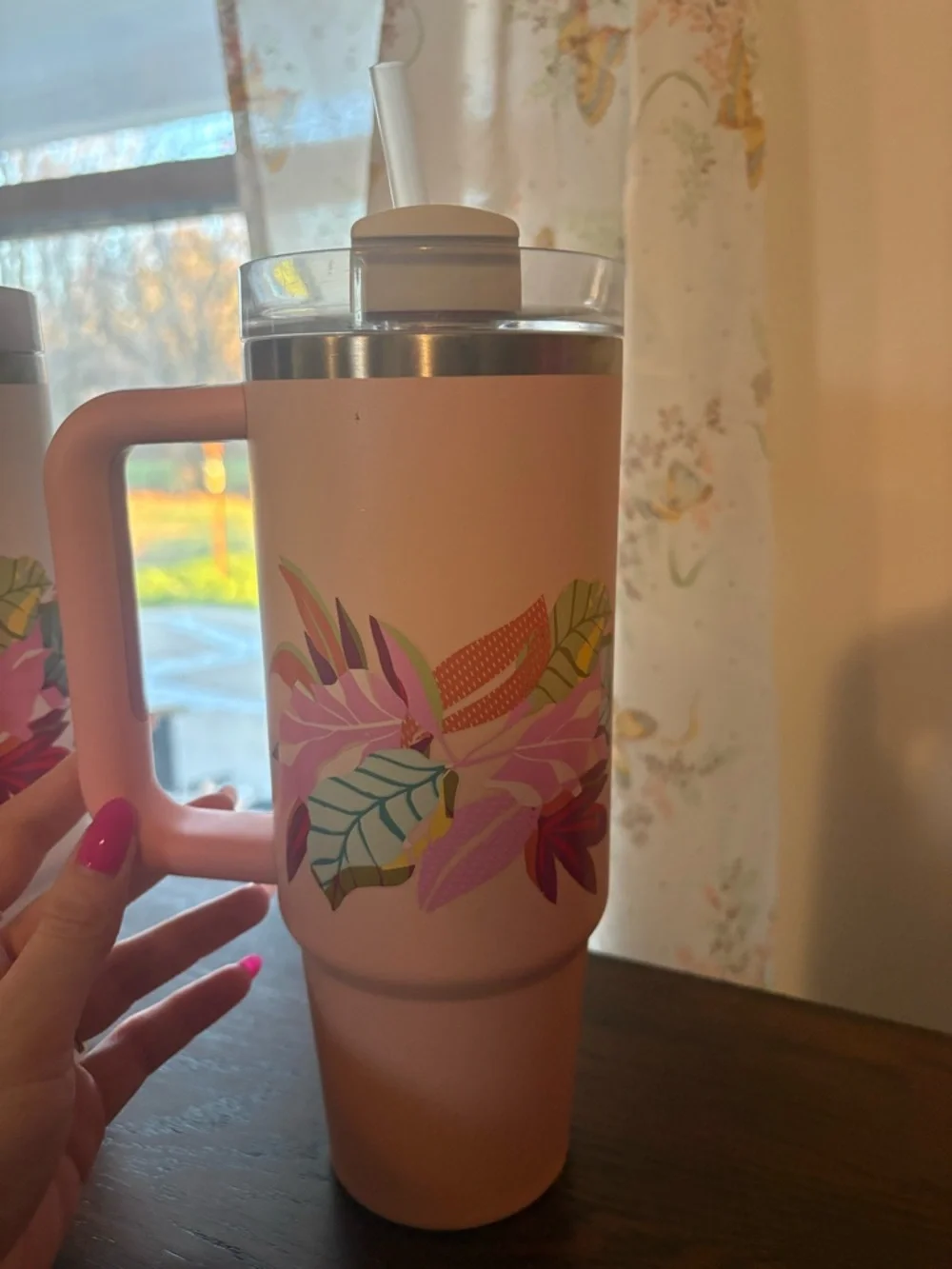 Limited Edition Stanley Pink Floral 32 OZ - Picture 2 of 3